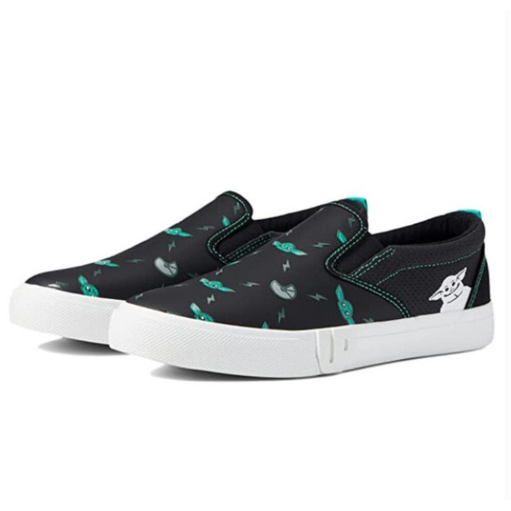 NWT Ground Up Star Wars Grogu Black Slip On Sneakers Men's Size 9
